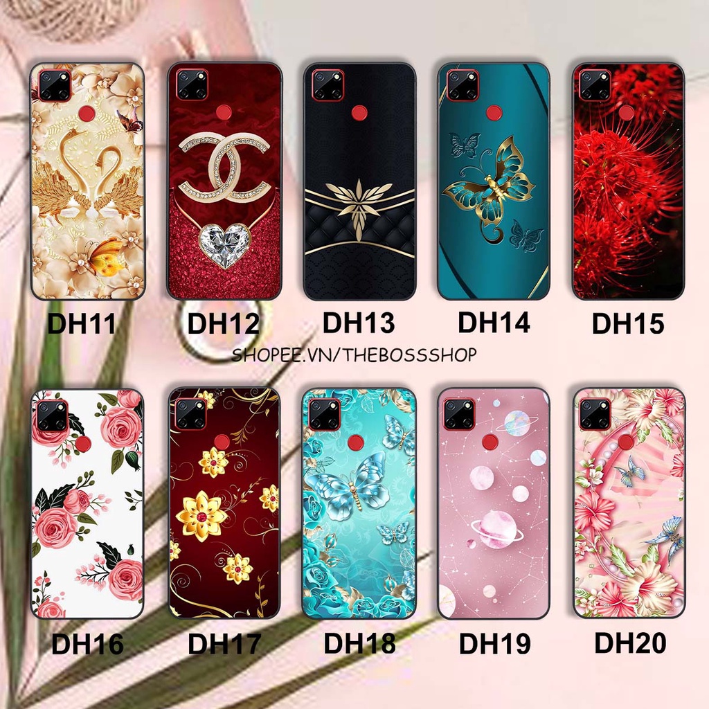 Ốp lưng Oppo REALME C12 in hình hoa xinh xắn, hiện đại , thời trang ,phong cách