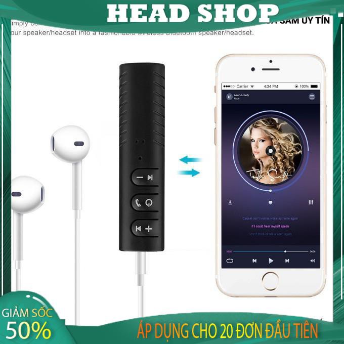 Adapter chuyển đổi tai nghe, loa cắm dây thành Bluetooth không dây ( Gía sập sàn ) HEAD SHOP