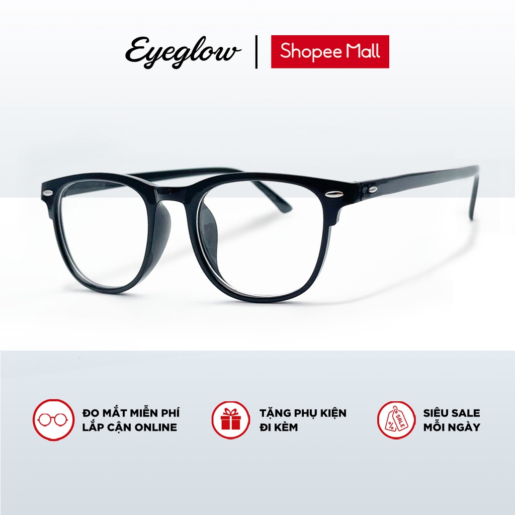 Gọng kính cận vuông nam nữ Eyeglow thời trang cute dễ thương kiểu dáng mới nhiều màu EG160