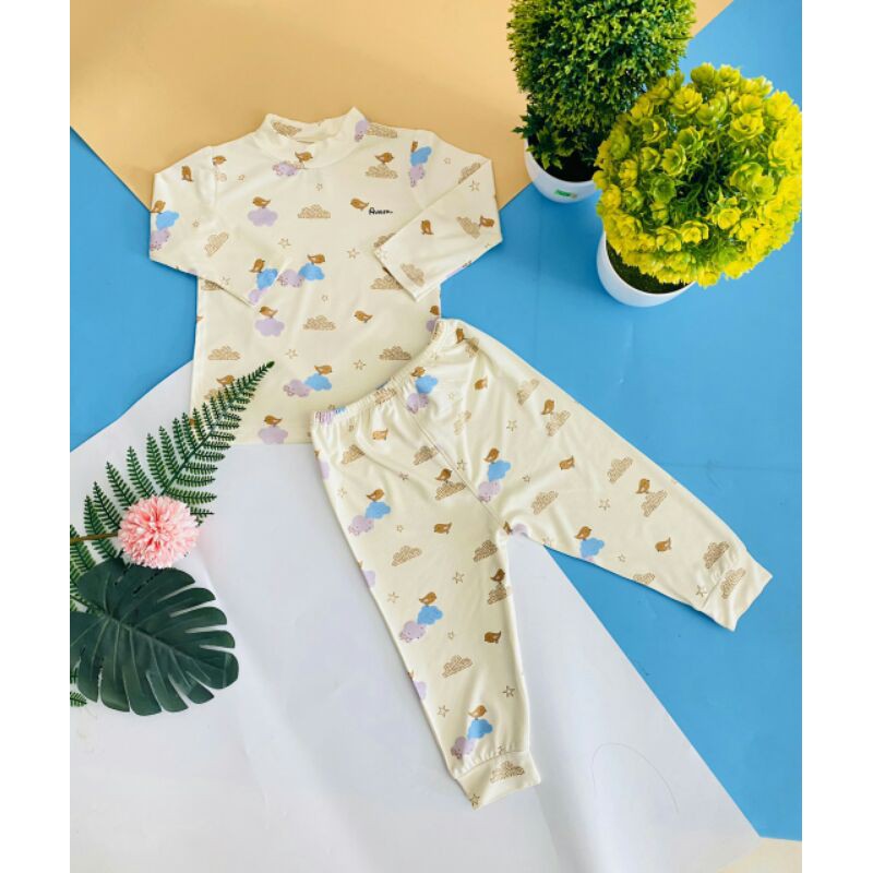 Bộ dài Avaler cổ 3cm bé trai, bé gái size 6m-4Y