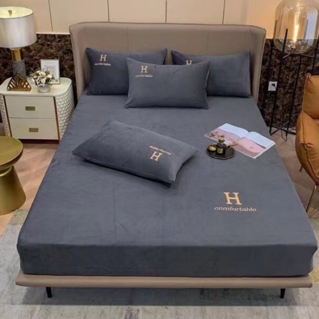 Bộ ga gối nỉ nhung COCO cao cấp thế hệ mới_ Thảm bọc đệm nỉ chất liệu nỉ nhung mịn