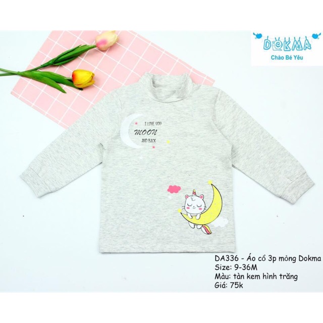 [Dokma] Áo cổ 3 phân bé trai bé gái Dokma