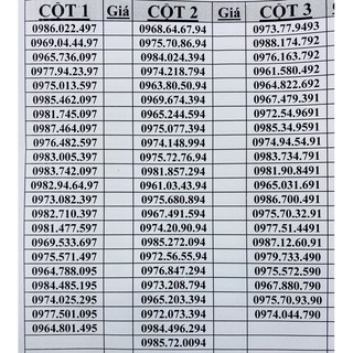 sim viettel V120 đuôi 9X đồng giá 200k