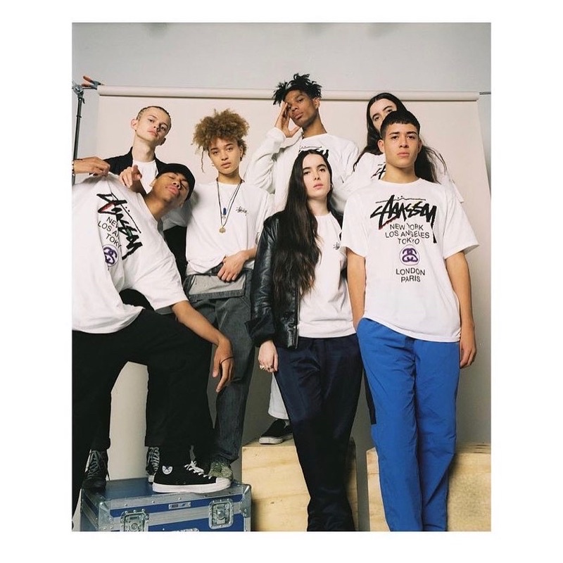 Áo thun stussy ngắn tay world tour wt đen trắng real hàng hiệu