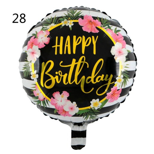 Bong Bóng Chữ Happy Birthday 18 Inch 20 Kiểu