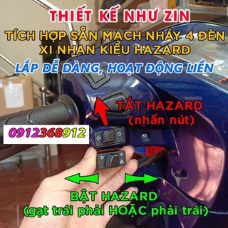 Công tắc xi nhan tích hợp hazard , cục chớp , ting tong , công  tắc pasing sh