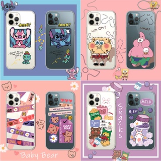 Hoạt Hình Ốp Điện Thoại Silicon Tpu Mềm Trong Suốt Họa Tiết Spongebob Chống Sốc Cho Vivo V21 / V21E / Y72 / Y53S / Y73 5g