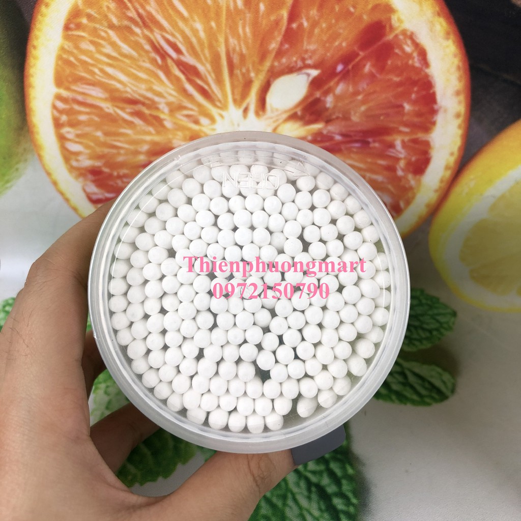 Tăm Bông Meriday đầu tăm lớn HỘP TRÒN XOAY 200 que - Tăm Bông KOTTON CARE 200 que Chính hãng Bông Bạch Tuyết