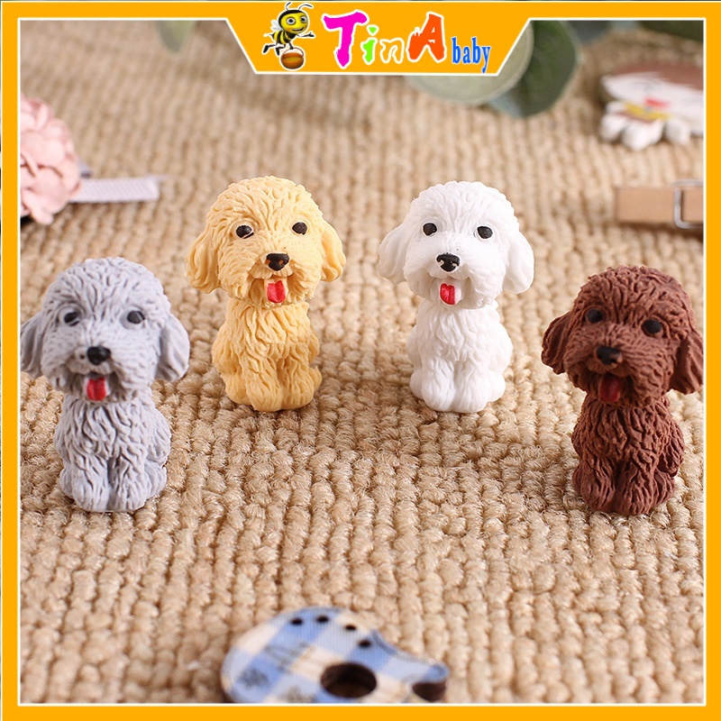 Gôm tẩy bút chì hình chú chó Teddy - văn phòng phẩm sáng tạo dễ thương E861