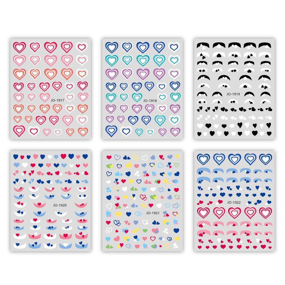 Miếng Dán Trang Trí Móng Tay Hình Trái Tim Xinh Xắn