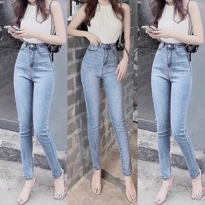 Quần jeans ôm dãn túi hông hàng cao cấp chuẩn phom