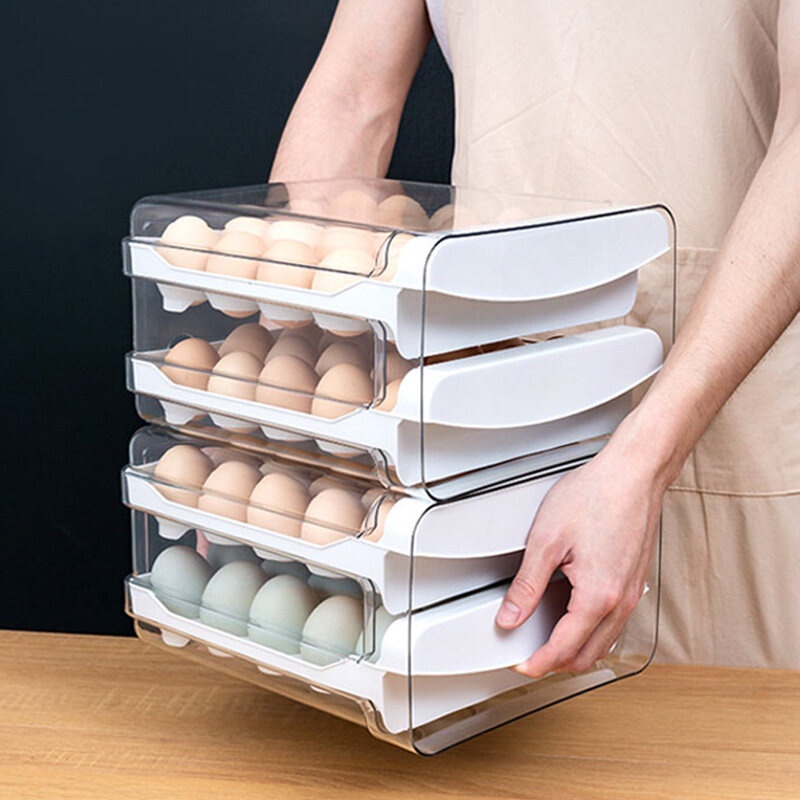 ONLY HOUSE Hộp Đựng Trứng Trong Suốt 40 Ô 32 Ngăn Tiện Dụng