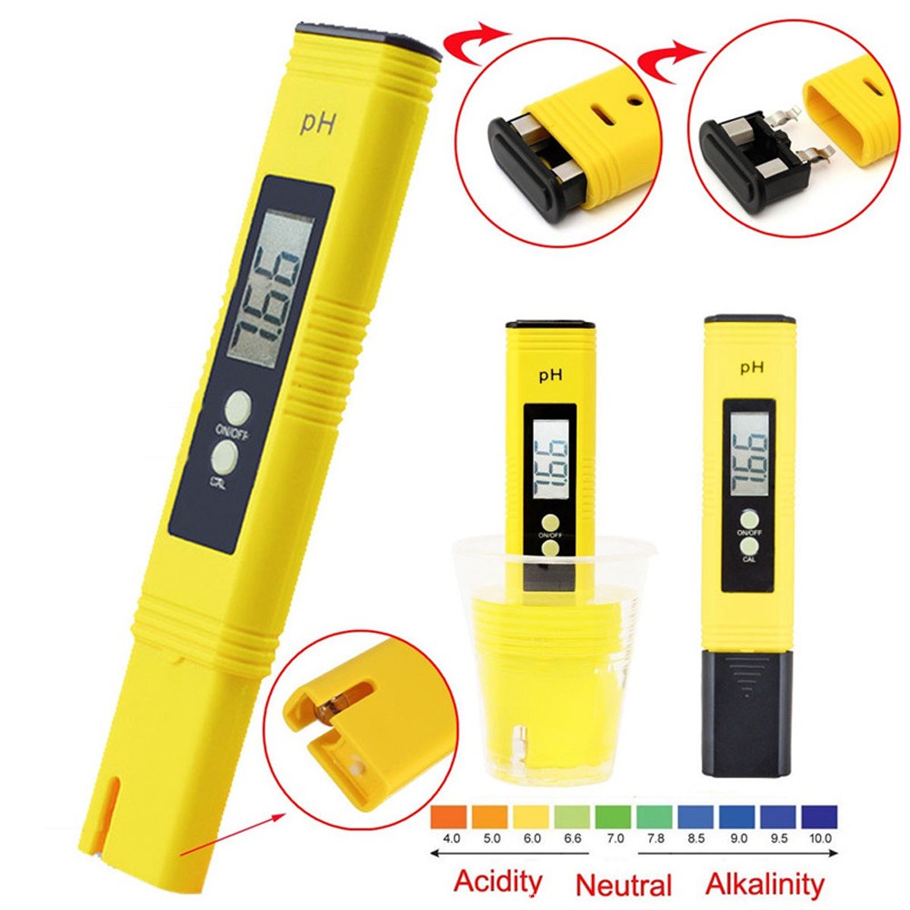 Bút đo pH màn hình LCD nút hiệu chuẩn tự động độ chính xác cao