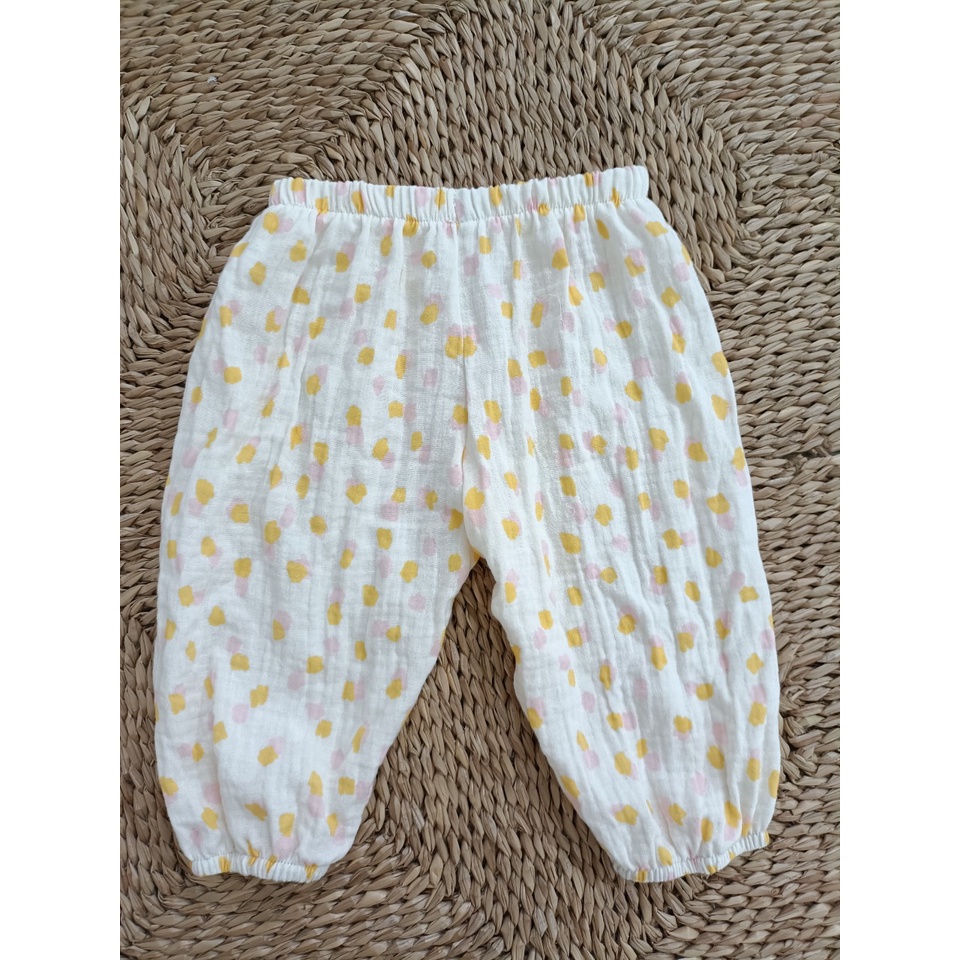 Quần boom chống muỗi cho bé chất xô muslin HABY KIDS