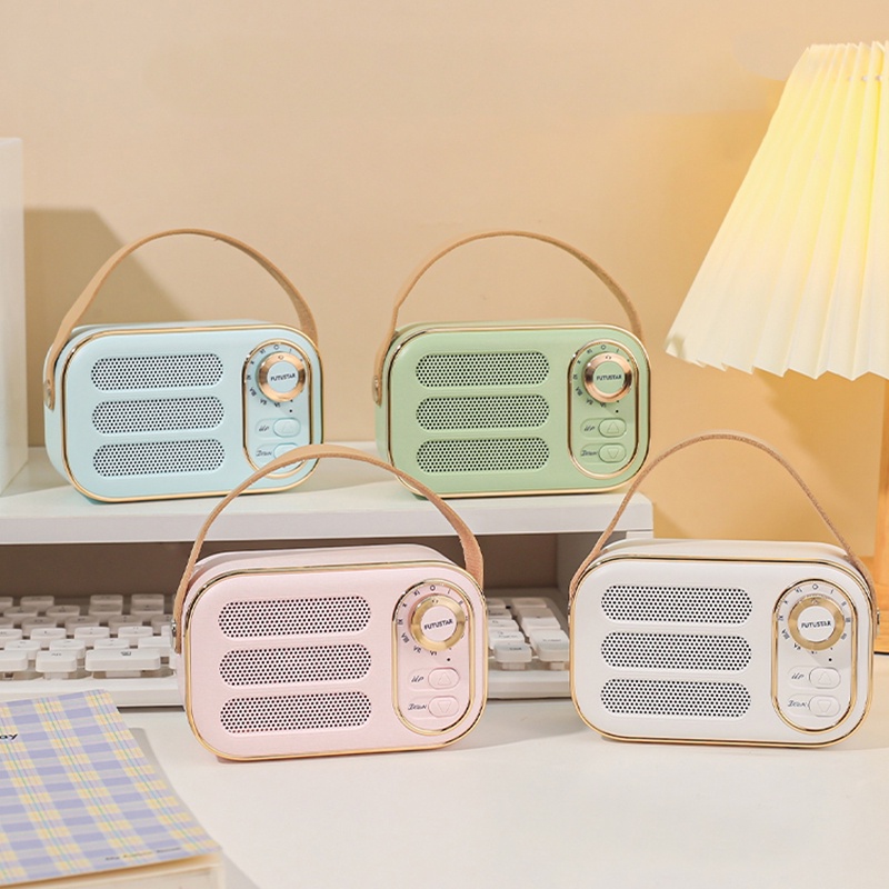 Loa Bluetooth Không Dây Có Tay Cầm Phong Cách Retro
