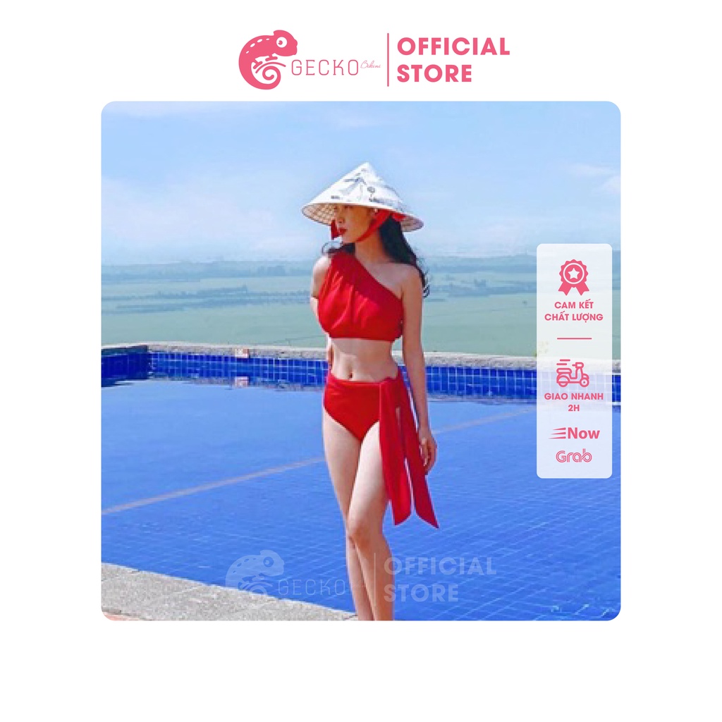 Bikini Đồ Bơi 2 Mảnh Hy Lạp Lệch Vai GK0217 (Ảnh Thật, Nhều Màu)