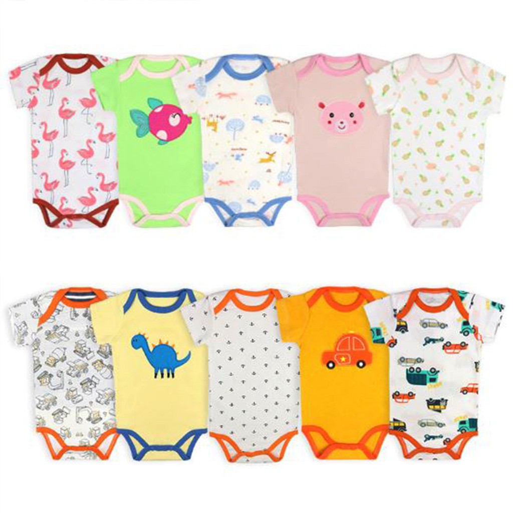 Set 5 body chip bodysuit cho bé Cao Cấp Hộp Đẹp body đùi cho bé trai gái sơ sinh từ 3-11kg - BDC09