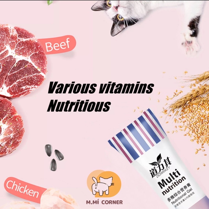 Gel Dinh Dưỡng Cho Chó Mèo 120G Dorrikey