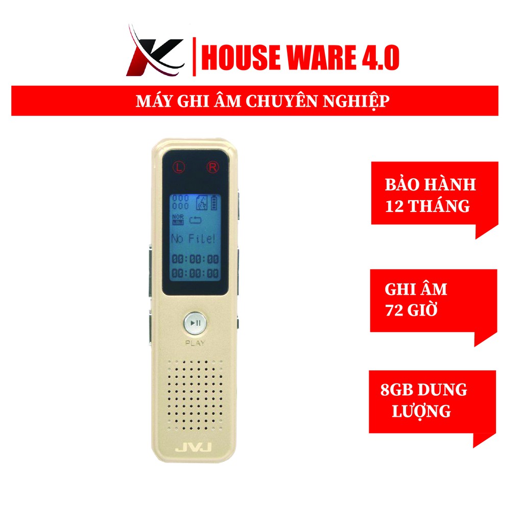 Máy Ghi Âm JVJ DVR J320 8GB - Hàng Chính Hãng Bảo Hành 12 Tháng