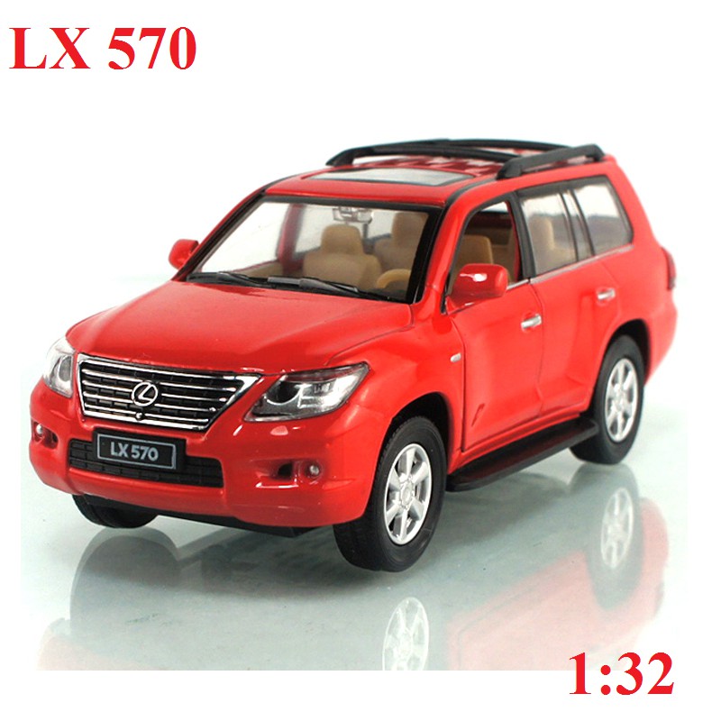 Ô tô Lexus LX570 Mô hình bằng kim loại có âm thanh đèn 1:32 mở được cửa