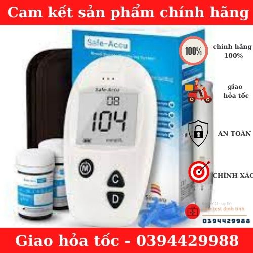 Que thử Đường Huyết Sinocare Safe Accu