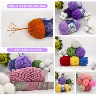 Len milk bò 50gr (Bảng màu 1) - Dương liễu handmade