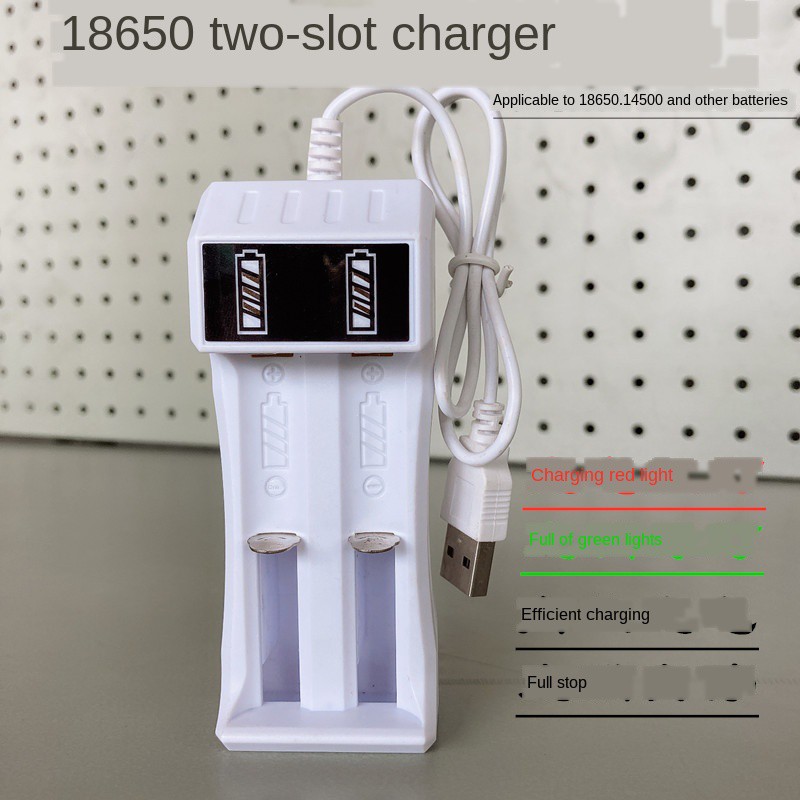 Fast Charger 18650 Battery 14500 Lithium Battery Intelligent LED 2 Slots USB Charger