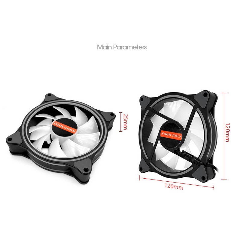 Quạt Tản Nhiệt, Fan Case Coolmoon M1 (Bộ 2-10 Fan + Hub Remote)