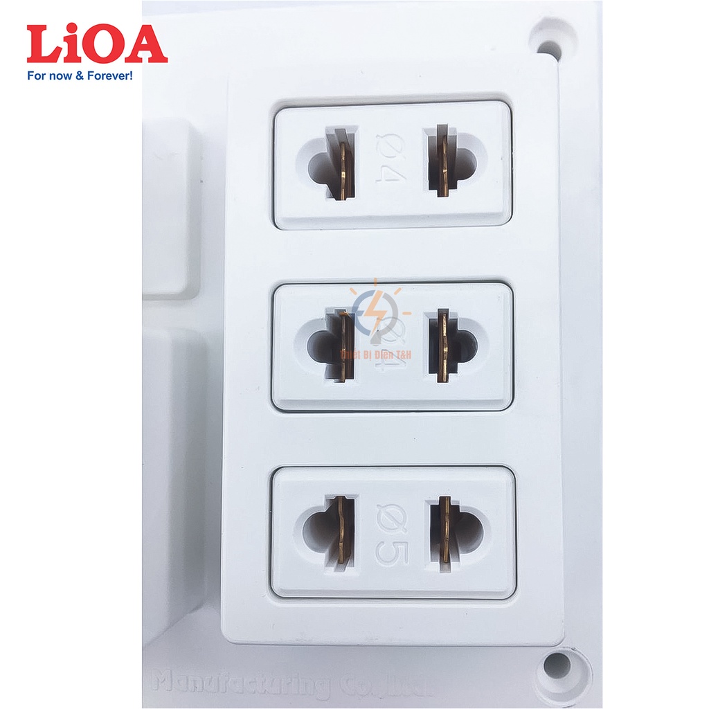 Bảng điện nổi, táp lô điện, 15A, 3 ổ cắm,  2 công tắc, LIOA, B-CB15A2C