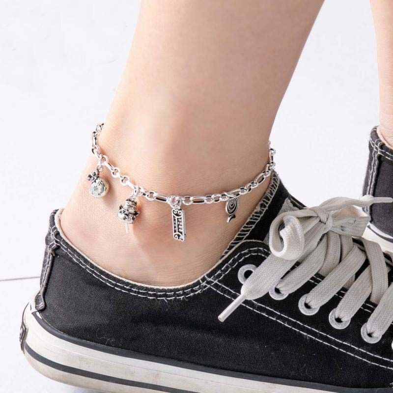 Lắc Chân Bạc 925 Hình Mèo May Mắn Phong Cách Hàn Quốc Gợi Cảm