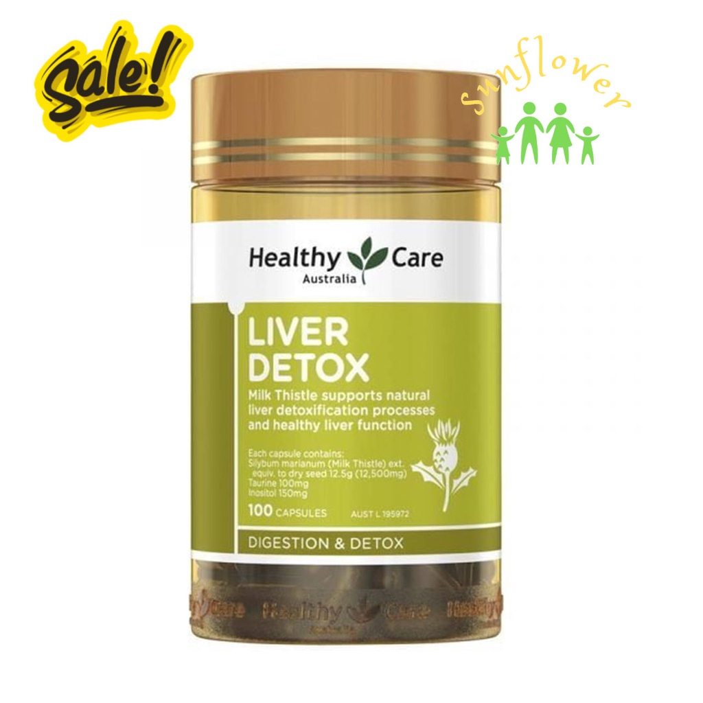 Viên uống thanh lọc giải độc gan Liver Detox Healthy Care 100 viên Úc