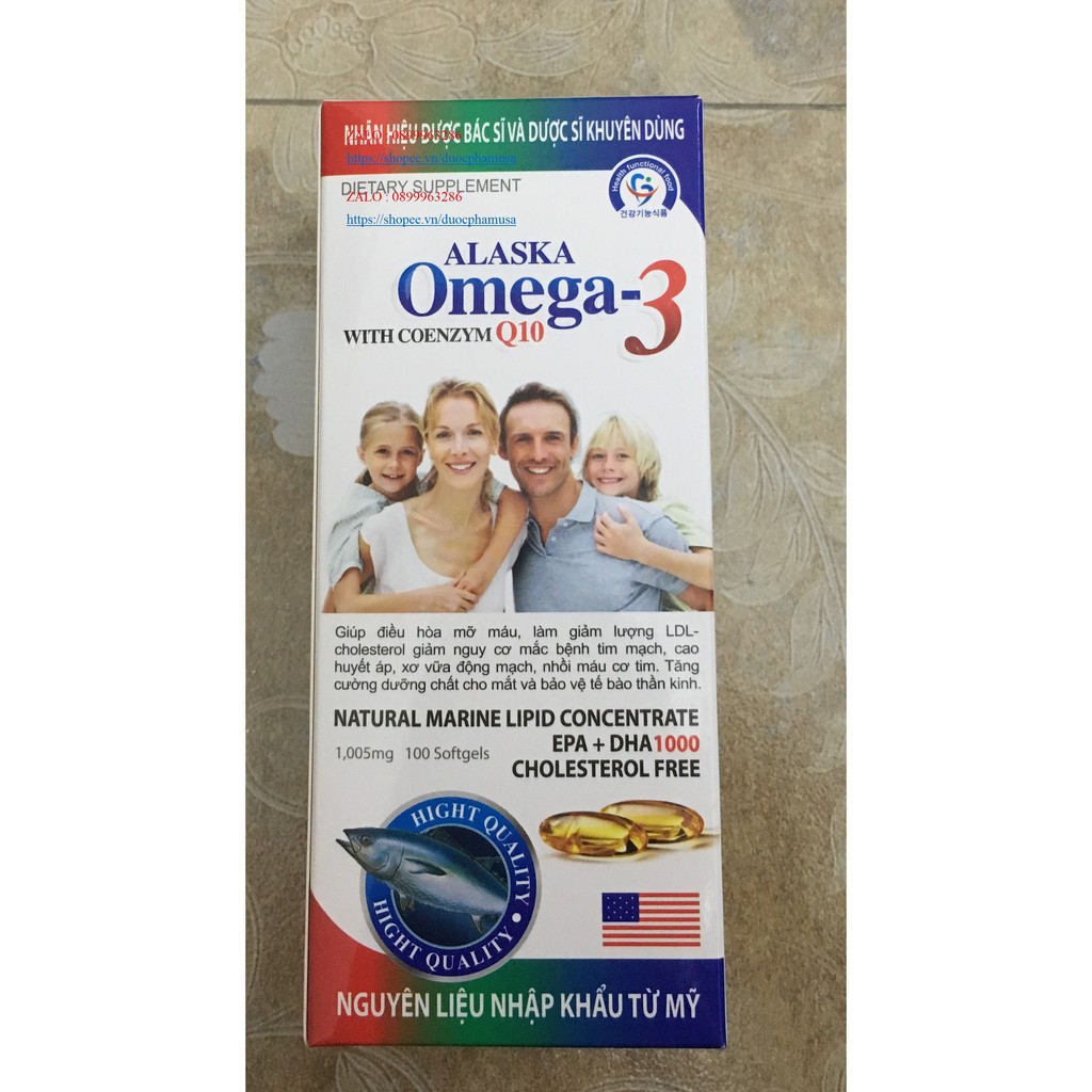 dầu cá ALASKA OMEGA 3 tăng cường thị lực .