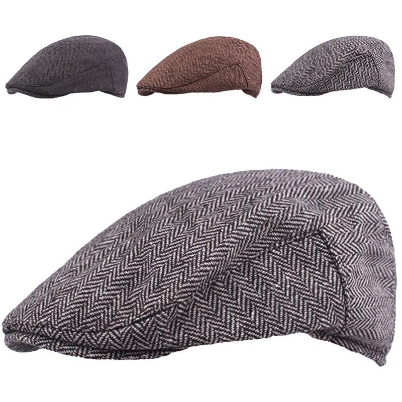 Mũ beret vải cotton thời trang mùa đông tùy chọn màu sắc cho nam và nữ