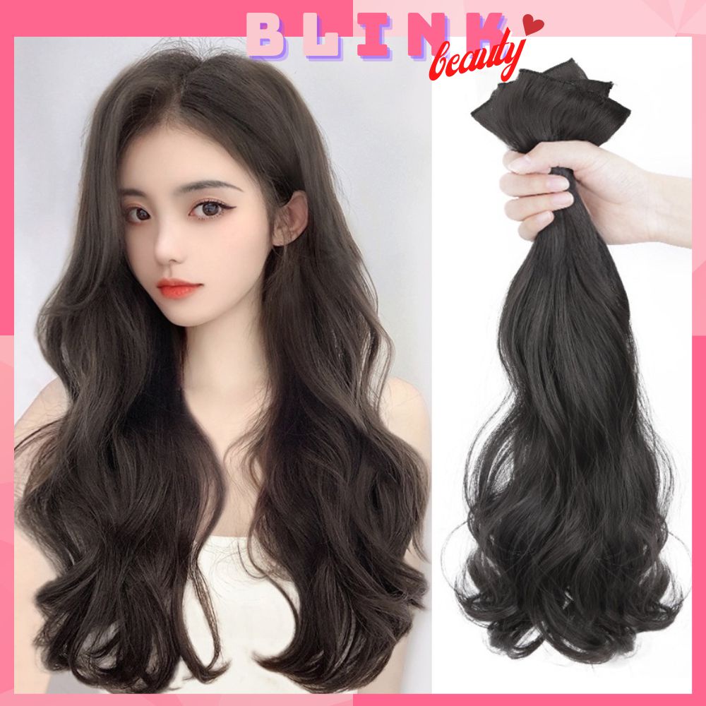 SET 3 TÉP TÓC XOĂN GỢN SÓNG DÀI 5CM-60CM MÀU SẮC TRUNG TÍNH MỀM MƯỢT TỰ NHIÊN LÀM DÀY TÓC AJ59