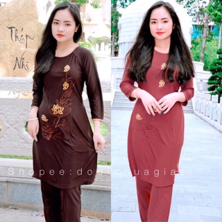 Cách Tân Thuyền Thêu # Đồ Lam Đi Chùa # Quần Áo Nữ # Đồ Bộ