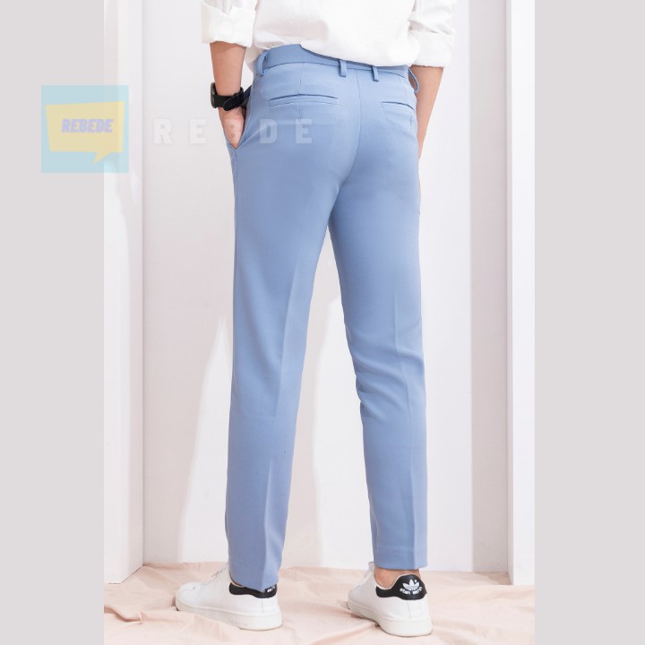 Quần âu nam (xanh Hòa Bình) dáng ôm, chất vải cao cấp co giãn 4 chiều | BigBuy360 - bigbuy360.vn