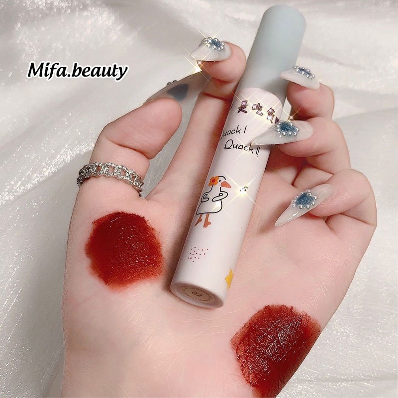 Son Kem Li ZUK Chính Hãng Hình Vịt Dễ Thương Lâu Trôi VELVET MATTE Cực Xinh Hàng Nội Địa Trung