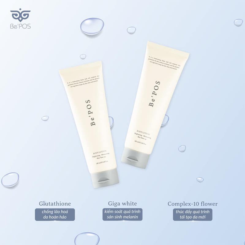 kem dưỡng trắng toàn thân dưỡng ẩm trắng sáng chăm sóc da toàn diện  Lotion be'pos KD24