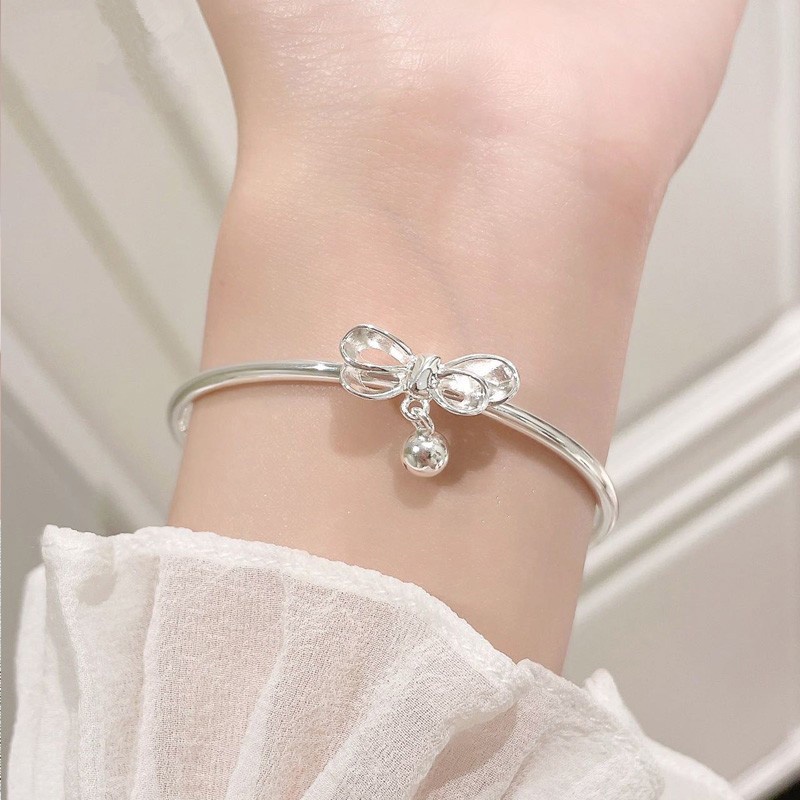 Vòng Đeo Tay Đính Nơ Lấp Lánh Thời Trang Hàn Quốc Cho Nữ