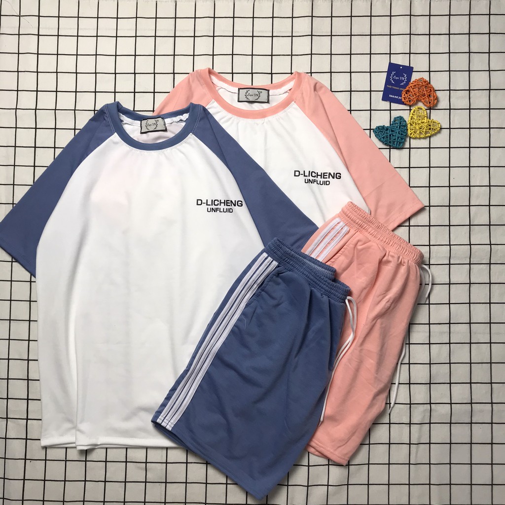 Đồ Bộ Thể Thao Nam Nữ Mặc Nhà D-LICHENG Phong Cách Ulzzang- Lapi Vn, Set 3 Sọc Unisex, Freesize Chất Cotton Không Phai | BigBuy360 - bigbuy360.vn