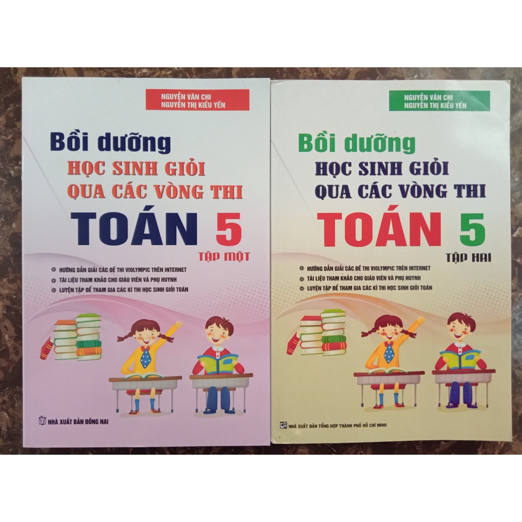 Sách - Combo Bồi dưỡng học sinh giỏi qua các vòng thi toán 5 (tập 1+ tập 2)