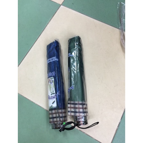 Ô dù gấp 3 viền kẻ loại to