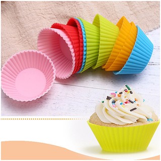 Khuôn Cupcake Silicon Các Màu Chịu Nhiệt Độ Cao