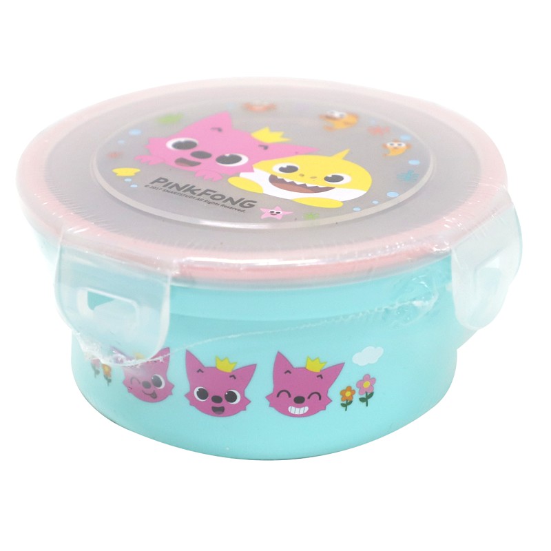 Chén Inox Pinkfong Inox Cao Cấp Có Nắp Đậy