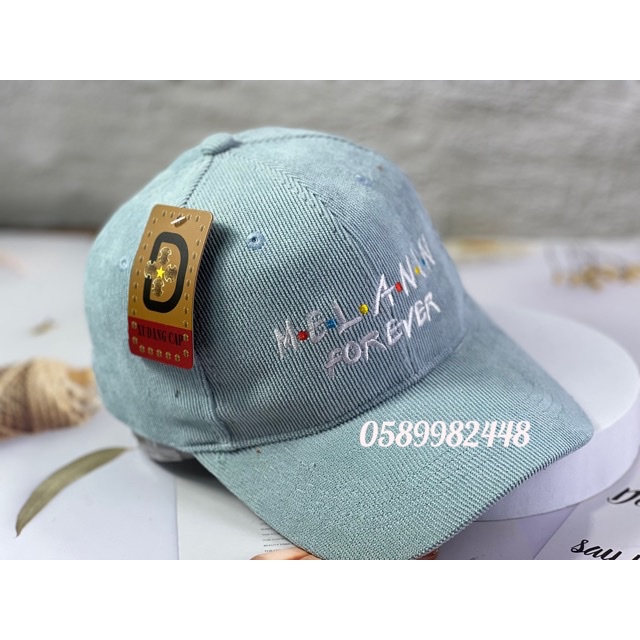 Mũ lưỡi trai Nón kết nhung thêu chữ frorever chấm chất nỉ cao cấp form unisex nam nữ Hàn quốc hot 2022Siêu rẻ 1996)