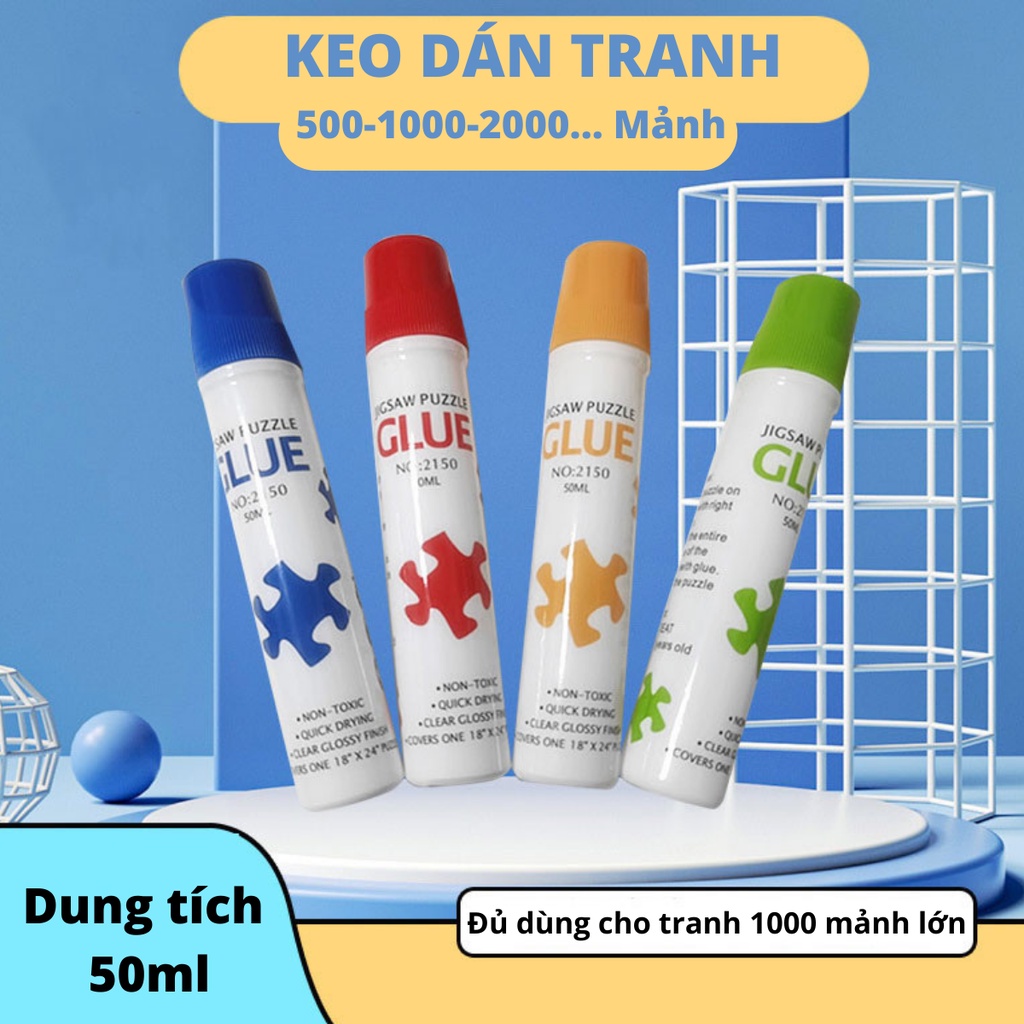 Keo Dán Tranh Ghép Xếp Hình 500 1000 2000 3000 Mảnh, Jigsaw Puzzle Glue, Dung Tích 50ml