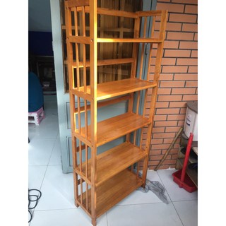 Kệ sách ngang 65cm 5 tầng gỗ tự nhiên 2 màu - Nội thất Ori