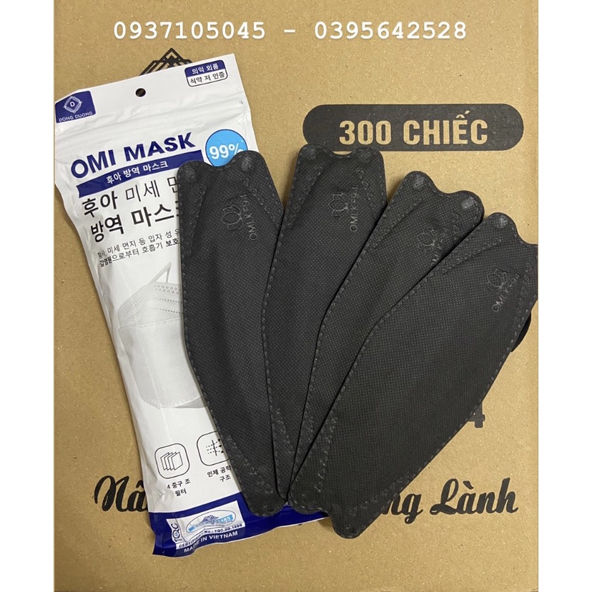[ NGUYÊN THÙNG 300 CHIẾC ] KHẨU TRANG 4 LỚP KF94 KHÁNG KHUẨN QUYỀN ANH - OMI MASK