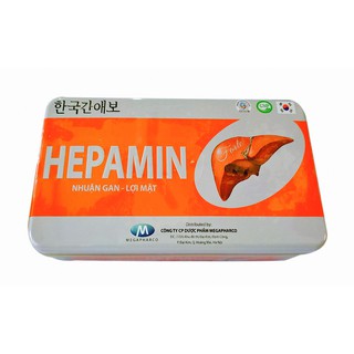 Viên Uống Bổ Gan Hepamin - Nhuận Gan Lợi Mật - Giải Độc Gan - Bảo Vệ Tế Bào Gan - Ngăn Ngừa Các Bệnh Về Gan Hộp Sắt 60V