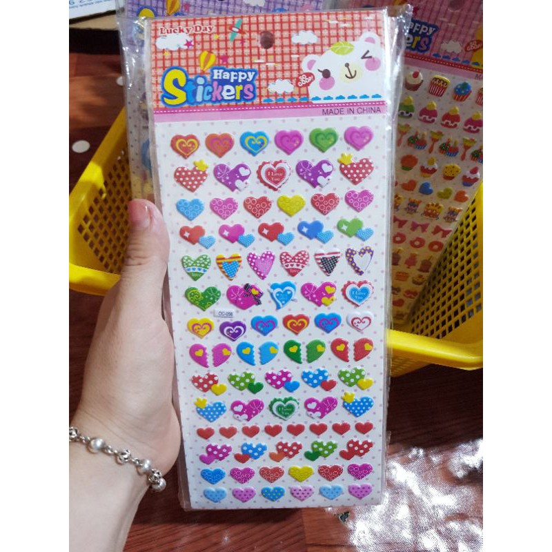 Sticker 3D Nổi Dán Trang Trí Dễ Thương